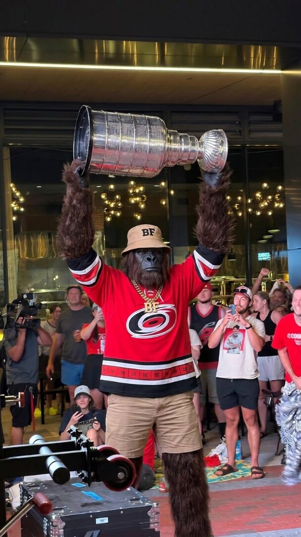Bigfoot with Stanley Cup