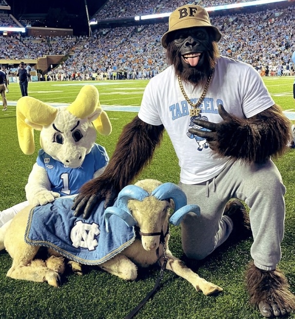 Bigfoot at UNC Tar Heels football game